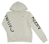 Bílá mikina s kapucí Calvin Klein