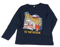 Tmavomodré tričko s hasiči Dopodopo