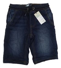 Nové - Tmavomodré teplákové riflové kraťasy Primark