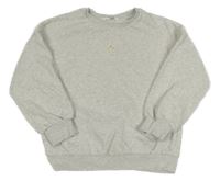 Svetlosivá melírovaná mikina s perforovanou hviezdou M&S