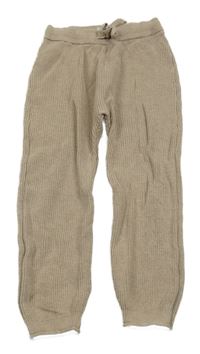 Hnedé pletené tepláky H&M