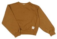 Hnedá oversize mikina s nášivkou H&M