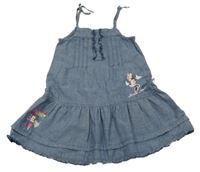 Tmavomodré melírované plátěné šaty riflového vzhledu s Minnie C&A