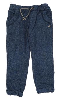 Tmavomodré melírované teplákové nohavice Mothercare