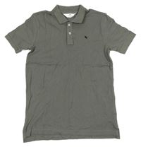 Šedé polo tričko s výšivkou H&M