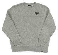 Sivá melírovaná mikina s logom Everlast
