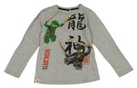 Sivé melírované tričko s Lego Ninjago