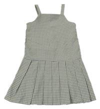 Bílo-černo-zelené kostkované šaty Primark