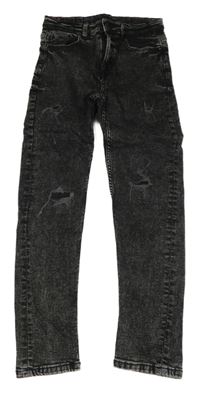 Černé melírované skinny rifle s prošoupáním Zara