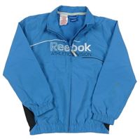 Modrá šušťáková športová funkčná bunda s logom Reebok
