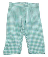 Modro-biele kockované elastické kraťasy Zara