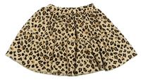 Béžovo-čierno-hnedá leopardí sukňa George