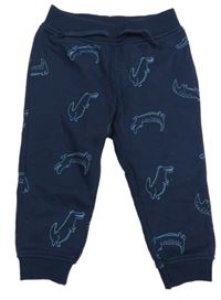 Tmavomodré tepláky s dinosaurami Primark