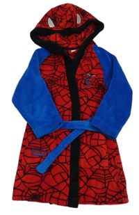 Červeno-modrý chlpatý župan s kapucí - Spiderman zn. Marvel