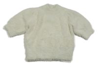 Biely chlpatý sveter Next