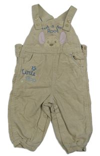 Svetlobéžové na traké manšestráky s klokánkem Roo Disney