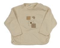 Smetanové triko s medvědem 