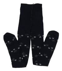 Tmavomodré pančuchy s hviezdičkami