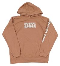 Starorůžová mikina s nápisem a kapucí 