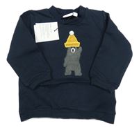 Nové - tmavomodrá mikina s medvěďom Name it