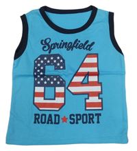 Svetlomodré tielko s číslom