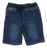 Tmavomodré riflové kraťasy s úpletovým pasem Denim Co.