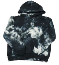 Tmavomodro-biela batikovaná mikina s kapucňou H&M