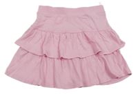 Svetloružová vrstvená sukňa C&A