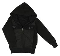 Černá bundomikina s logem a kapucí - Nike
