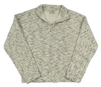 Sivá melírovaná vzorovaná crop mikina Matalan