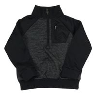 Sivo-čierna funkčná športová mikina s logom Under Armour