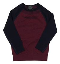 Vínovo-tmavomodré funkčné tričko Lupilu