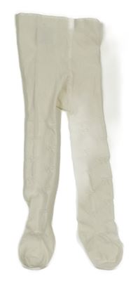 Biele pančuchy s mašľami H&M