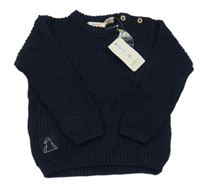 Nové - Tmavomodrý sveter s rackem Lupilu