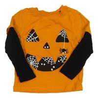 Oranžovo-čierne tričko s tekvicou George