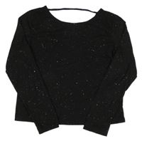 Čierne trblietavé crop tričko H&M