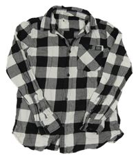 Bílo-černá kostkovaná košile H&M