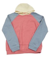 Ružovo-modro-smotanová mikina s kapucňou Mountain Warehouse