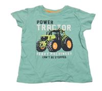 Zelené tričko s traktorom Kiki&Koko