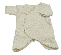 Smetanový zateplený mušelínový overal s hvězdami Zara