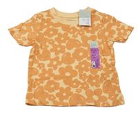 Nové - Oranžové květované tričko Primark