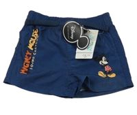Nové - Tmavomodré plážové kraťasy s Mickeym Primark