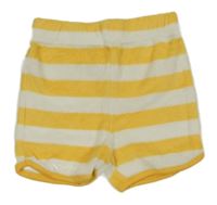 Žlto-biele pruhované froté kraťasy George