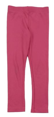 Fuchsiové rebrované legíny H&M