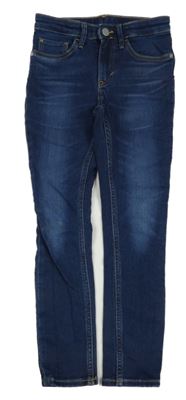 Tmavomodré teplákové skinny rifle Denim Co.