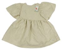 Nové - Smotanové kvetované oversize šaty H&M