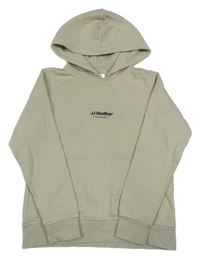 Béžová mikina s nápisom a kapucňou Jack & Jones