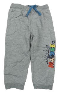 Šedé tepláky s Mickeym Disney