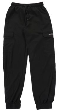 Čierne cargo cuff nohavice McKenzie