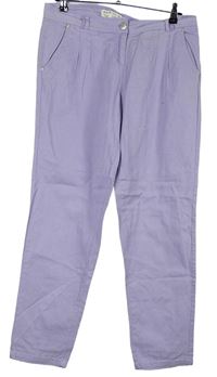 Dámské lila plátěné chino kalhoty New Look 